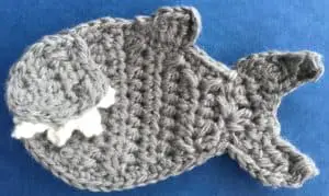Crochet small shark body with head