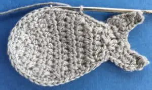 Crochet small shark joining for top fin