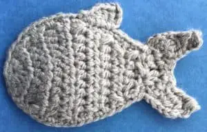 Crochet small shark top fin