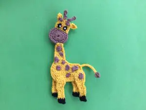 Finished crochet giraffe landscape