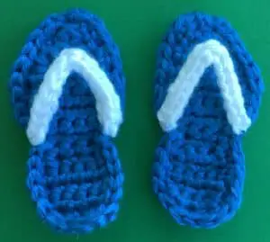 Crochet flip flops soles with straps
