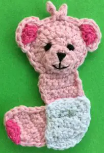 Crochet baby teddy bear body with nappy