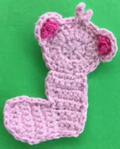 Crochet baby teddy bear ears with inner ears
