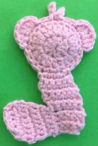 Crochet baby teddy bear leg