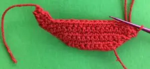 Crochet barbecue joining for second corner of bottom section