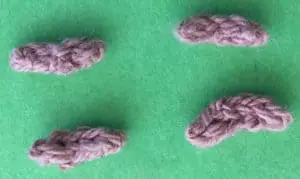 Crochet barbecue sausages