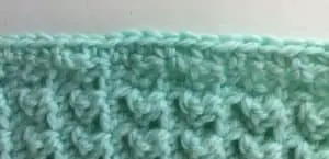 Crochet baby blanket first row of edging