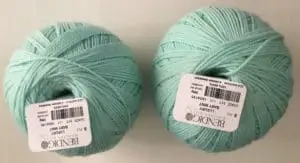 Crochet baby blanket green wool