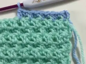 Crochet baby blanket joining blue