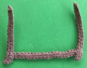 Crochet beach chair back legs with cross frame