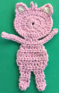 Crochet child teddy bear body with legs