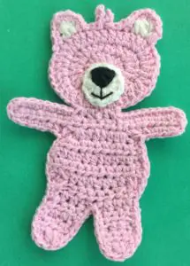 Crochet child teddy bear head with muzzle