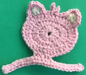 Crochet child teddy bear neck and arms