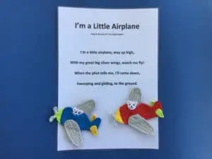 Crochet finger puppets planes