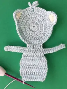 Crochet teddy bear applique body
