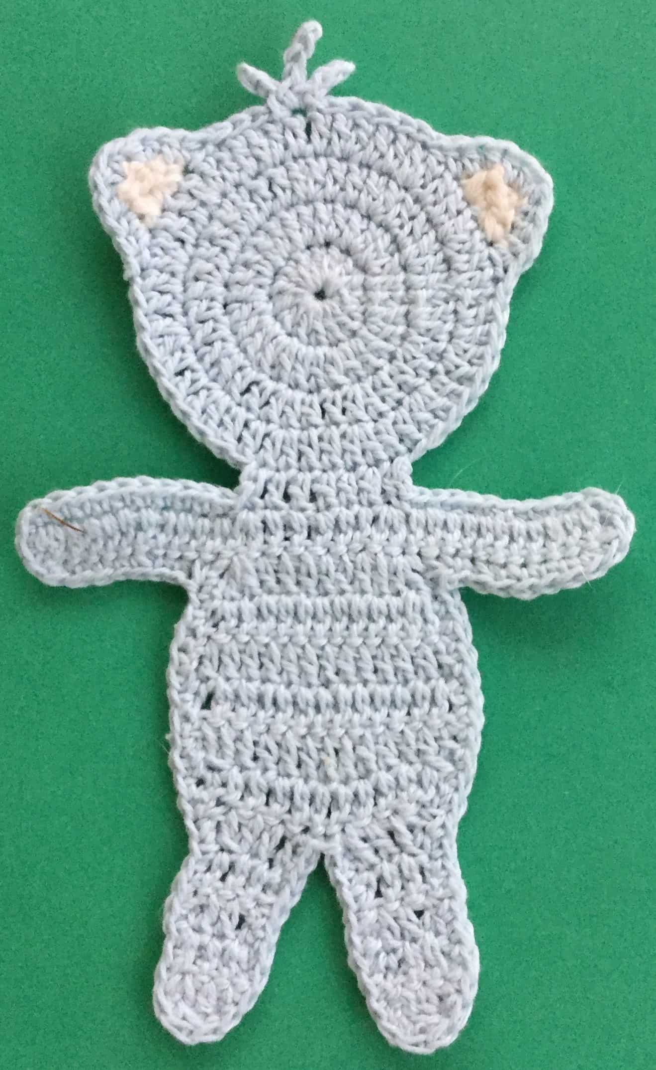 crochet teddy applique body neatened • Kerri s Crochet