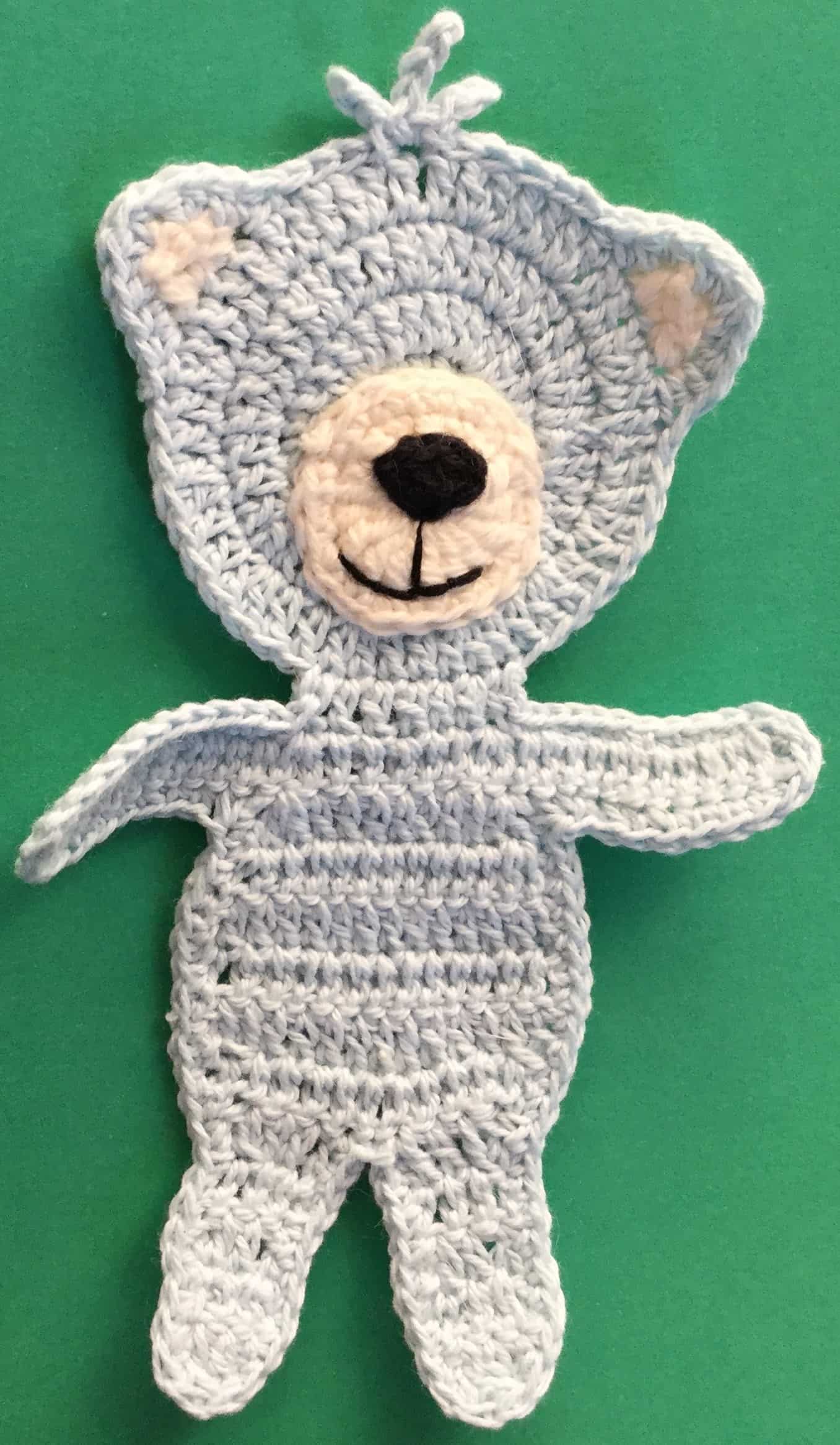 crochet teddy applique head with muzzle • Kerri s Crochet