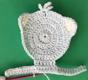 Crochet teddy bear applique joining for body