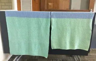 Finished crochet baby blankets