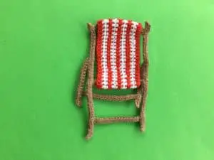 Finished crochet beach chair landscape