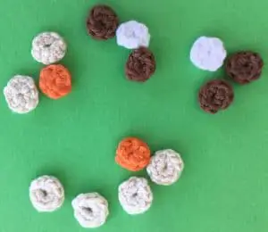 Crochet food for blanket biscuit pieces
