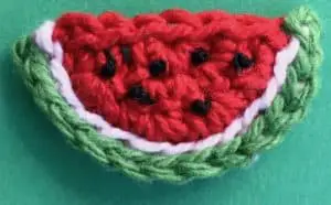 Crochet picnic food watermelon with seeds