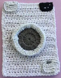 Crochet washing machine body with control panel