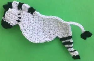 Crochet zebra face markings