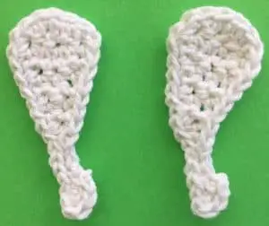 Crochet zebra front legs neatened