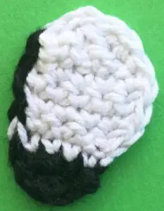 Crochet zebra head neatened
