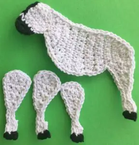 Crochet zebra hooves