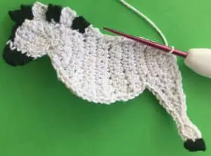 Crochet zebra joining for tail