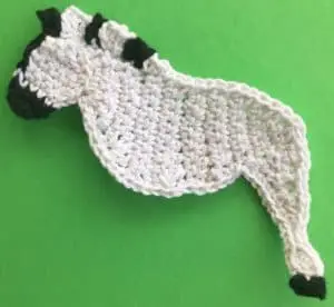 Crochet zebra sixth mane piece