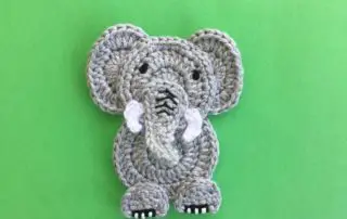 Finished crochet easy elephant landscape