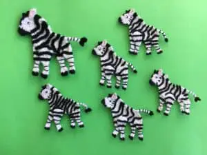 Finished crochet zebra pattern group landscape