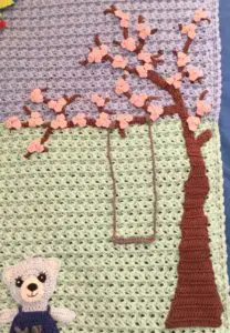 Teddy bears picnic baby blanket tree