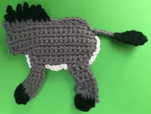 Crochet donkey back hoof