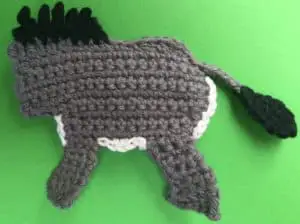 Crochet donkey body with mane