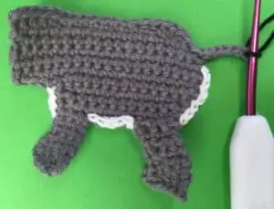 Crochet donkey joining for tail end