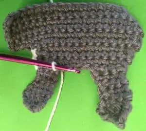 Crochet donkey joining for tummy marking