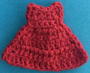Crochet girl dress neatened