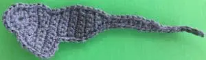Crochet quail head back and tail neatened