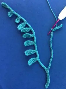 Crochet seaweed small branch first leaf
