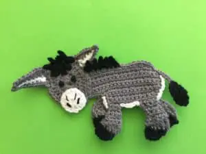 Finished crochet donkey pattern landscape