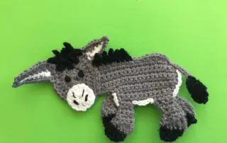 Finished crochet donkey landscape