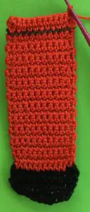 Crochet letterbox second red section
