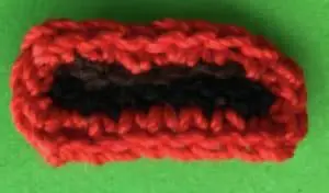 Crochet letterbox slot neatened