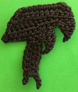 Crochet yorkshire terrier back marking row 6