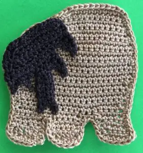 Crochet yorkshire terrier body with back marking