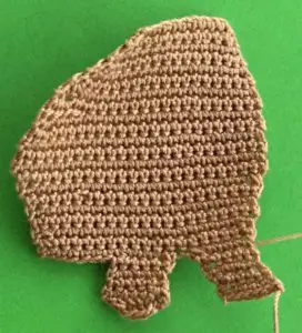 Crochet yorkshire terrier body with front leg